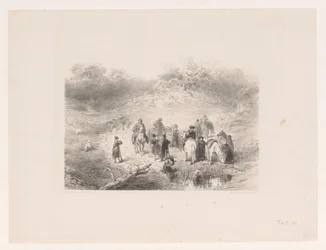 Jinetes en el paisaje de dunas