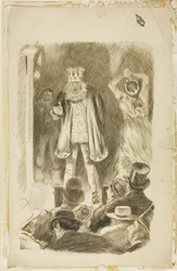 Lord Salisbury dirigiéndose a una reunión
