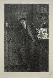 El abrigo con el forro de piel, 1869