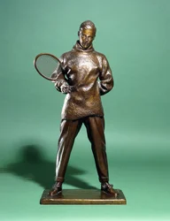Una figura de bronce de S.A.R. El Príncipe de Gales, luego Eduardo VIII, vestido para el tenis, c.1920s-1930s