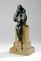 Maqueta para un grupo de fuente de jardín de ninfas y sátiros