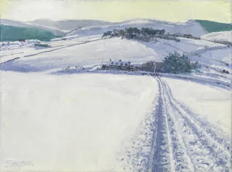 Pista a través de la nieve, 2016 (óleo sobre lienzo)