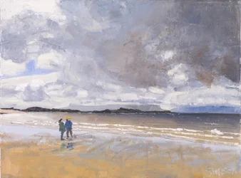 Dos figuras, 2017 (óleo sobre lienzo)