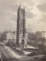 La Tour St. Jacques La Boucherie en París, ca. 1867