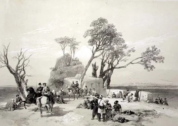 Panjab: Puesto Avanzado de Rhodawala Ocupado por los Piquetes Británicos el 10 de Febrero de 1845, lámina 8 de 