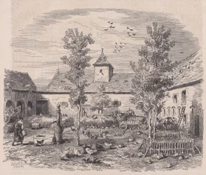 Vista Interior de una Granja, de Le Magasin Pittoresque