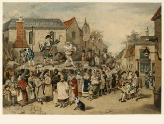 Una feria en Woodstock