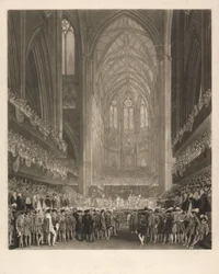 Coronación del rey Jorge IV en la abadía de Westminster