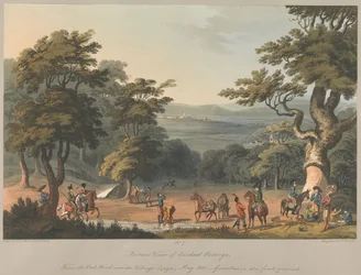 N.º 7: Vista lejana de Ciudad Rodrigo desde el robledal cercano al pueblo de Espeja, marzo de 1811