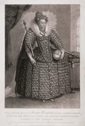 La Reina Isabel I con cetro y orbe
