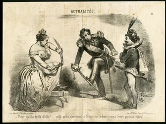 Ilustración de Charles Vernier (? -1887) en Le Charivari