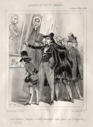Los pintores franceses se destacan este año por la originalidad de su vestimenta, 1840