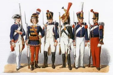 Uniformes en el ejército francés: Escuelas militares: Siglo 18-19