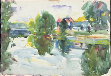 Reflections, Sunny Morning, New Hampshire (acuarela sobre papel)