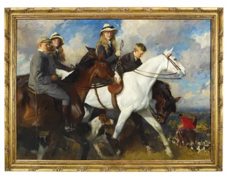 Con el York y Ainsty - Los hijos de Mr. Edward Lycett Green, M.F.H.