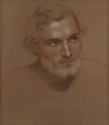 Cabeza de hombre (tizas)