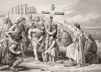 La primera predicación del cristianismo en Gran Bretaña, de 