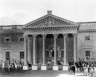La coronación de Jorge IV en Carlton House, grabado por Robert Havell II, 1824