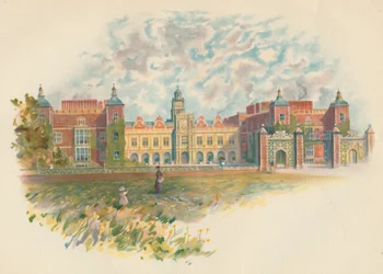 Hatfield House, Hertfordshire - Frente Sur, c1890