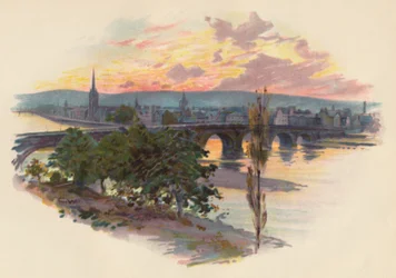 Perth, desde Bridge End, 1907, c. 1890