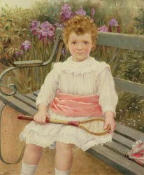 Niña con una Raqueta de Bádminton