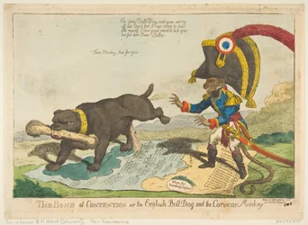 El hueso de la discordia o el Bulldog inglés y el mono corso