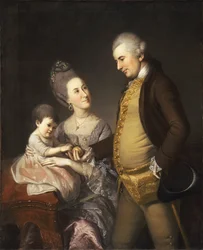 Retrato de John y Elizabeth Lloyd Cadwalader y su hija Anne
