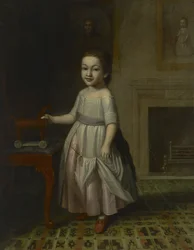 Retrato de un Niño con un Caballo de Juguete