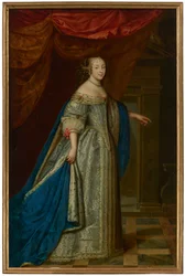 Retrato de una mujer, de cuerpo entero, tradicionalmente identificada como Henrietta Maria, reina de Inglaterra