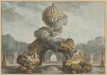 Proyecto de decoración de una fuente con una Charlière, 1783