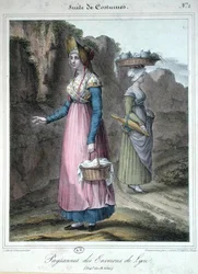 Trajes campesinos de la zona de Lyon