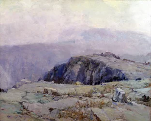 Paisaje rocoso (óleo sobre lienzo)