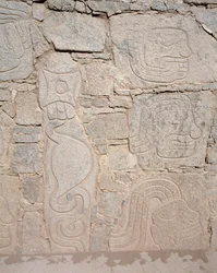 Arte precolombino: relieve en ruinas, siglo IX a.C. (fotografía)