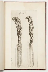 Diseño para dos mangos de cuchillo