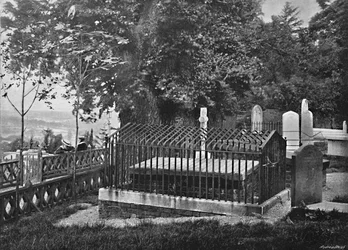 El olmo de Byron, Harrow, c1896