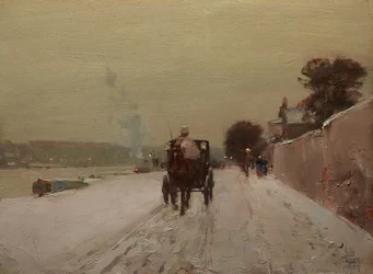 A lo largo del Sena, en invierno