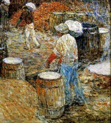 Nueva York, porteadores de artesa de albañil