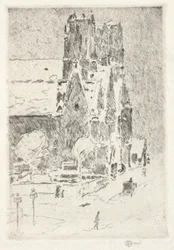 Iglesia del Calvario en la nieve