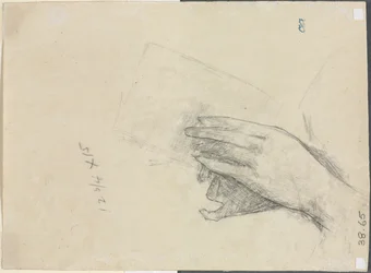 Manos Sosteniendo un Libro verso, 1889