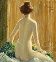Desnudo sentado