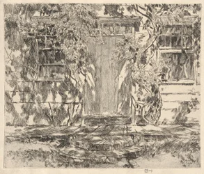 Puerta antigua, Easthampton, 1920