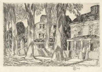Calle del pueblo de la luz del sol, 1925