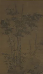 Bambú y gorriones, dinastía Yuan o Ming, finales del siglo XIV