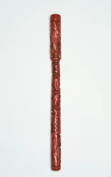 Cepillo tallado y tapa, chino, siglo XVI