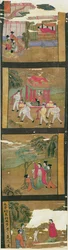 Escenas de la vida de Buda, Tunhuang, siglo VII-VIII (pintura en estandarte de seda)