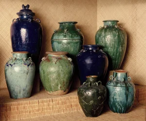 Jarras chinas vidriadas