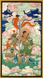 Emperador Guan, Pergamino colgante, c.1700