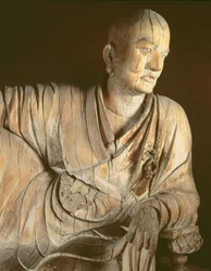 Figura de un lohan, dinastía Yuan (1260-1368)
