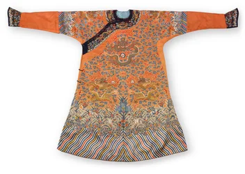 Túnica de corte formal, Dinastía Qing, Jifu China, mediados del siglo XIX