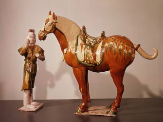 Caballo y mozo de cuadra, Dinastía Tang (618-907)